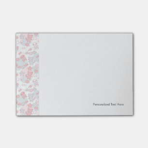kawaii Muster mit Gekritzel Post-it Klebezettel