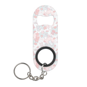 kawaii Muster mit Gekritzel Schlüsselanhänger Flaschenöffner