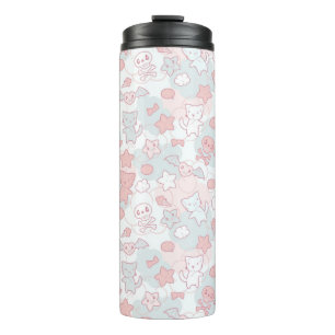 kawaii Muster mit Gekritzel Thermosbecher