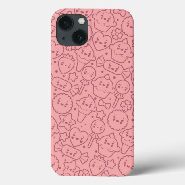 Kawaii-Muster mit niedlichen Kuchen Case-Mate iPhone Hülle (Rückseite)