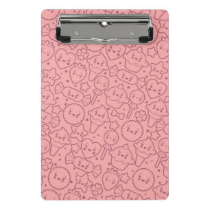 Kawaii-Muster mit süßen Torten Mini Klemmbrett