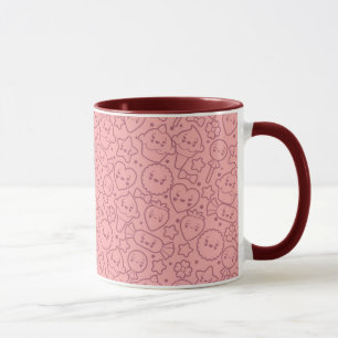 Kawaii-Muster mit süßen Torten Tasse