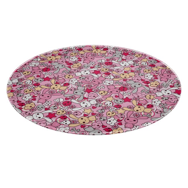 Kawaii Muster Schneidebrett (Ecke)