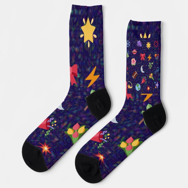 Kawaii-Muster Socken (Linkes Detail)