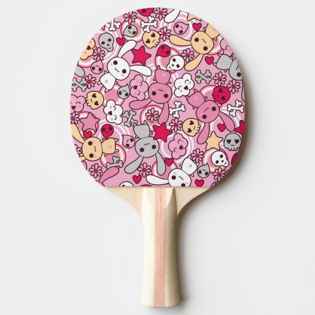 Kawaii Muster Tischtennis Schläger (Vorderseite)