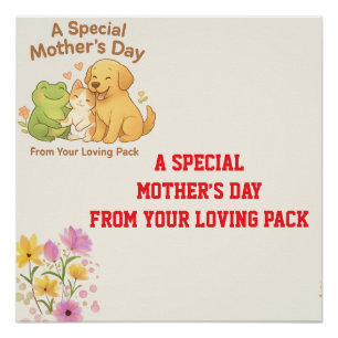 Kawaii Muttertagskarte - Von The Pack Poster