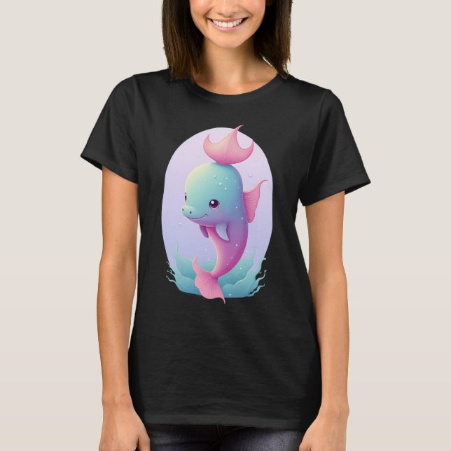 Kawaii Mystischer Fisch T-Shirt (Vorderseite)