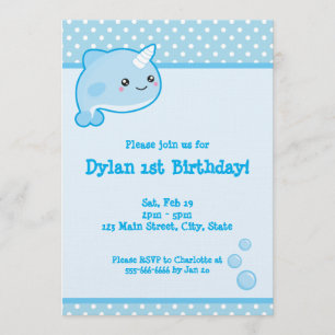 Kawaii Narwhal Einladung