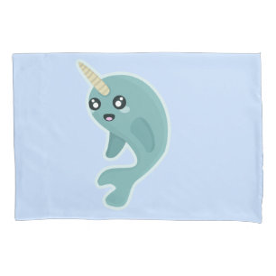 Kawaii narwhal kissenbezug