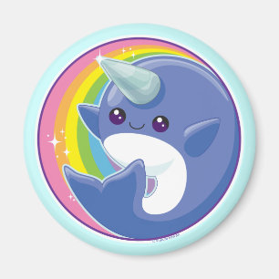 Kawaii Narwhal Magnet