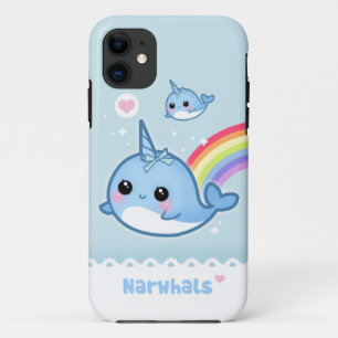 Kawaii narwhals mit Regenbogen Case-Mate iPhone Hülle