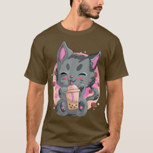 Kawaii Neko Kat Anime Shirts für Frauen, Blase Bob