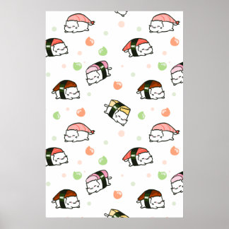 Kawaii Neko Nigiri Poster