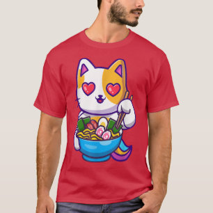 Kawaii Neko Ramen Cat Anime Japanisch Niedliche Ge T-Shirt
