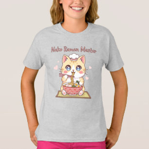 Kawaii Neko Ramen Meister Süßer Katzen Essen Koch T-Shirt