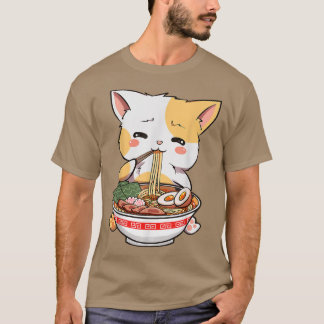 Kawaii Neko Ramen Niedlich Ramen Cat Japanese Nood T-Shirt