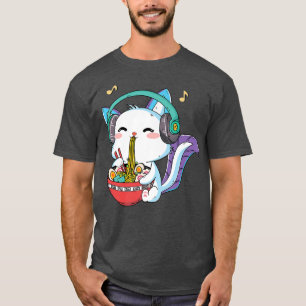 Kawaii Neko Ramen Niedlich Ramen Cat Japanischer N T-Shirt