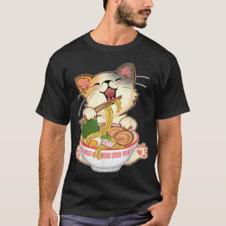 Kawaii Neko Ramen Niedlich Ramen Cat Japanischer N T-Shirt