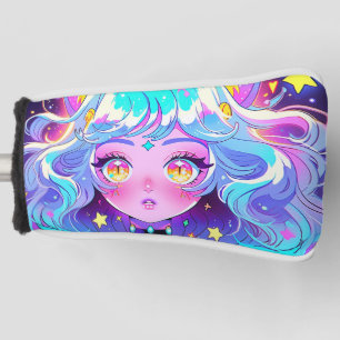 Kawaii Neon Cat Fursona Furry Anime Girl Golf Headcover