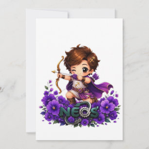 Kawaii Neos Zodiac Schütze Einladung