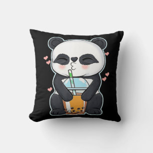 Kawaii Niedlich Anime Panda Boba Bubble Tee Otaku  Kissen