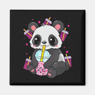 Kawaii Niedlich Anime Panda Boba Bubble Tee Otaku  Magnet