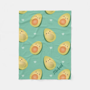 Kawaii Niedlich Avocados vermeiden Pattern Fleecedecke