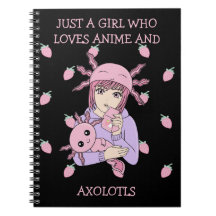 Kawaii Niedlich Axolotl Strawberry Milk Anime