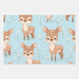 Kawaii Niedlich Baby Deer Geschenkpapier Set