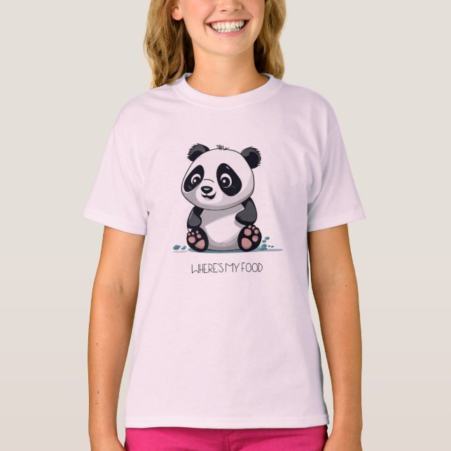 Kawaii Niedlich Baby Panda Design T-Shirt (Vorderseite)