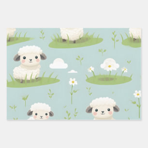 Kawaii Niedlich Baby Sheep Geschenkpapier Set