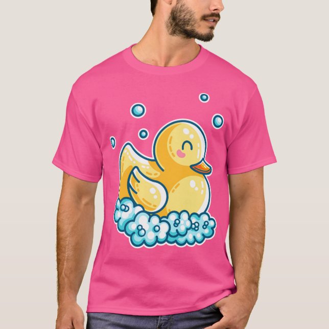 Kawaii Niedlich Bath Rubber Duck T-Shirt (Vorderseite)