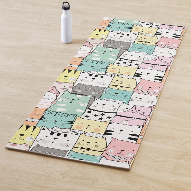 Kawaii Niedlich Big Cats Muster Yogamatte (Beispiel)