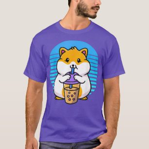 Kawaii Niedlich Boba Hamster Taro Blase Pearl Milk T-Shirt