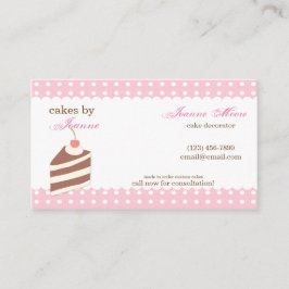 Kawaii NIEDLICH Cake Bakery Business Card Visitenkarte