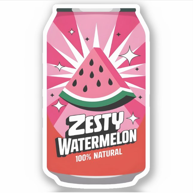 Kawaii Niedlich Fun Frucht Wassermelone Juice Drin Aufkleber (Vorderseite)