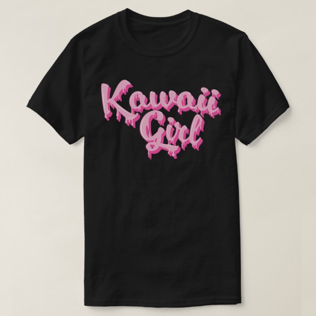 Kawaii Niedlich Goth Girl Pastel Pink Slime Sweate T-Shirt (Design vorne)
