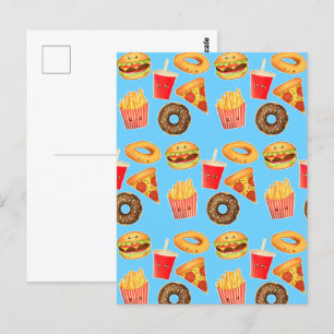Kawaii Niedlich Junk Food Postkarte