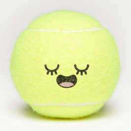Kawaii Niedlich Lächeln Emoticon Emoji-Gesicht Tennisbälle
