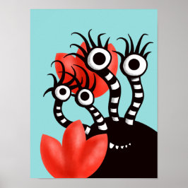 Kawaii Niedlich Monster Kids Poster