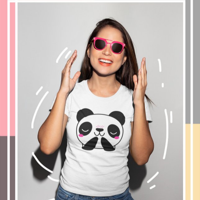 Kawaii Niedlich Panda T - Shirt (Von Creator hochgeladen)