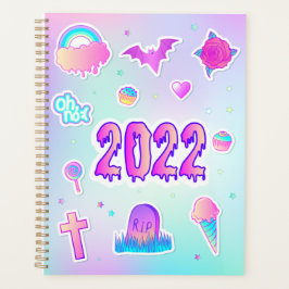 Kawaii Niedlich Pastel Goth 2022 Planer