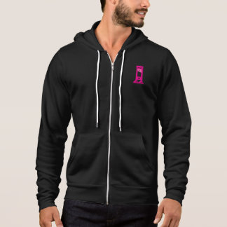 Kawaii Niedlich Pink Guillotine Men's Black Zip Ho Hoodie