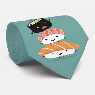 Kawaii Niedlich Sashimi Sushi  Sushi-Koch Krawatte
