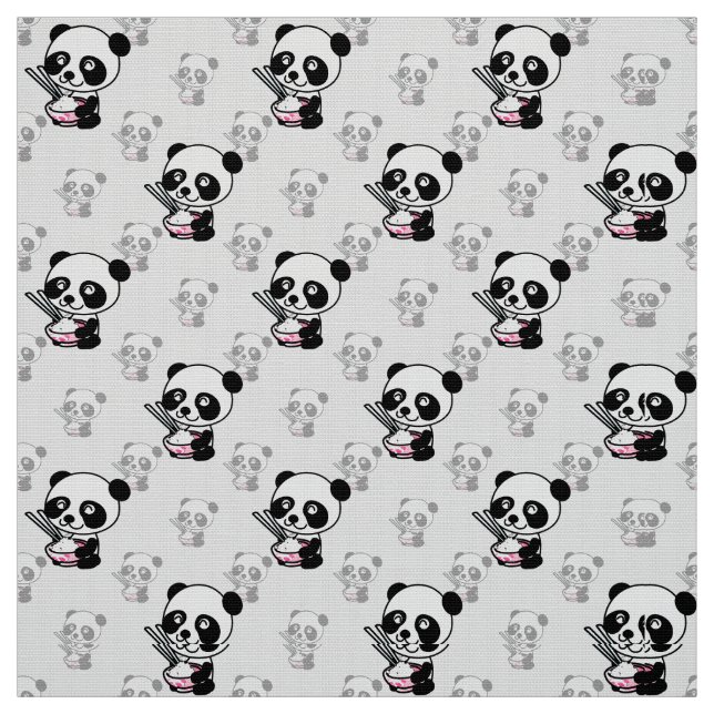 Kawaii Niedlich-spielerisches Panda-Oberflächendes Stoff (Muster)