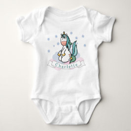 Kawaii Niedlich Unicorn Farbenfrohe Sterne Wolken Baby Strampler