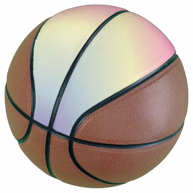 Kawaii niedliche Einhorn-Rosa-Pastellfarben Basketball (angewinkelt)