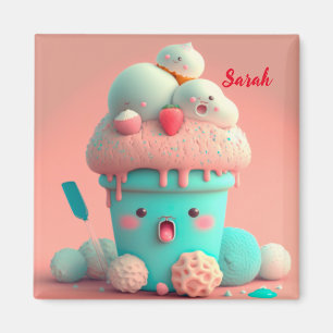 Kawaii niedliche Eiscreme Magnet
