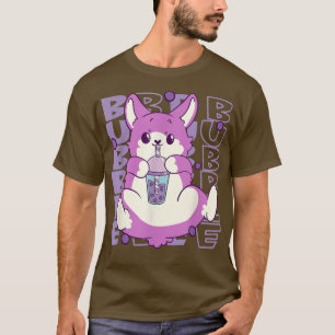 Kawaii niedliche Hunde Getränke Bläschen Milch Cor T-Shirt