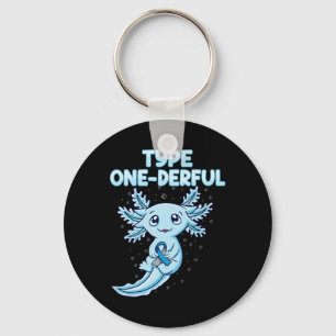 Kawaii Niedlicher Axolotl Typ Onederful T1d Diabet Schlüsselanhänger